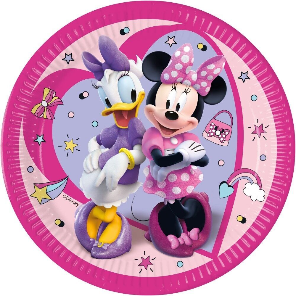 8 grandes assiettes en carton 23 cm FSC - Minnie Junior