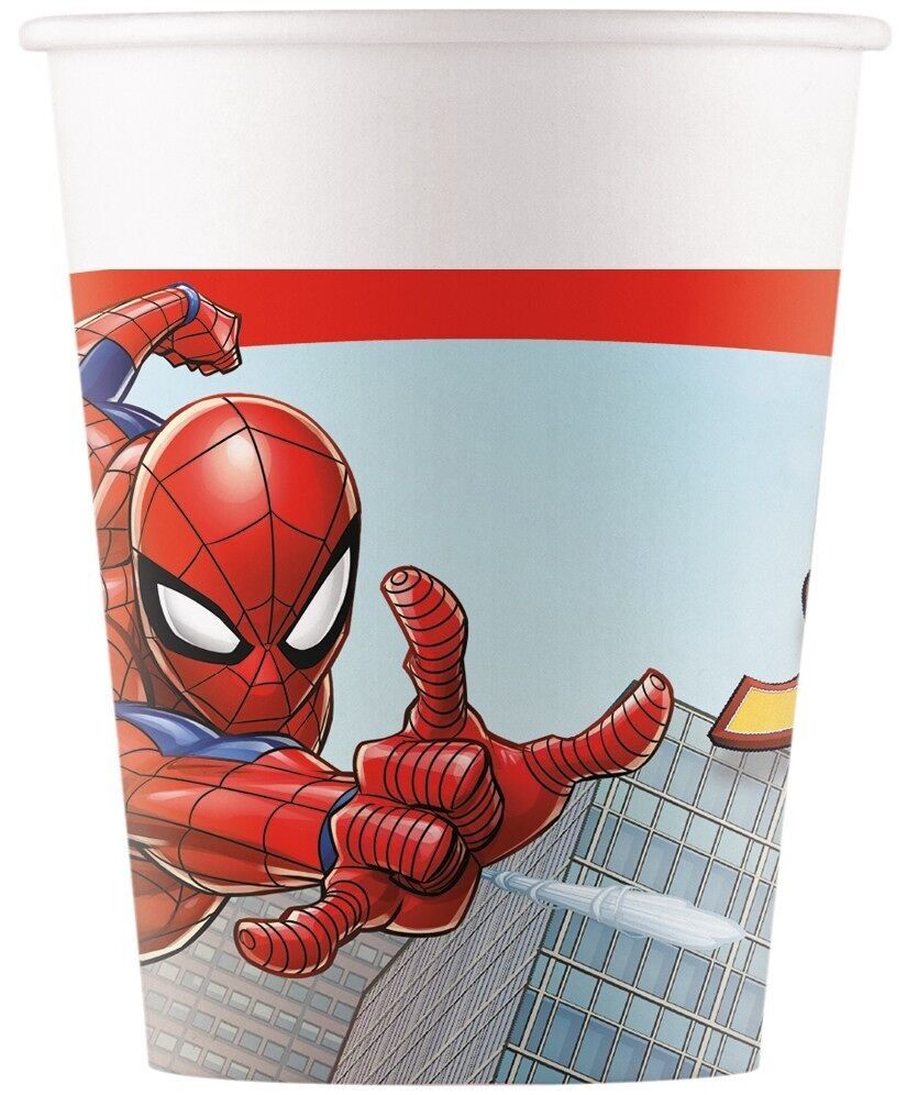 8 Bicchieri di carta 200 ml FSC - Spiderman Crime Fighter