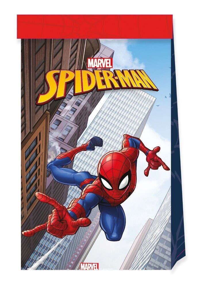 4 sacchetti per feste FSC - Spiderman Crime Fighter