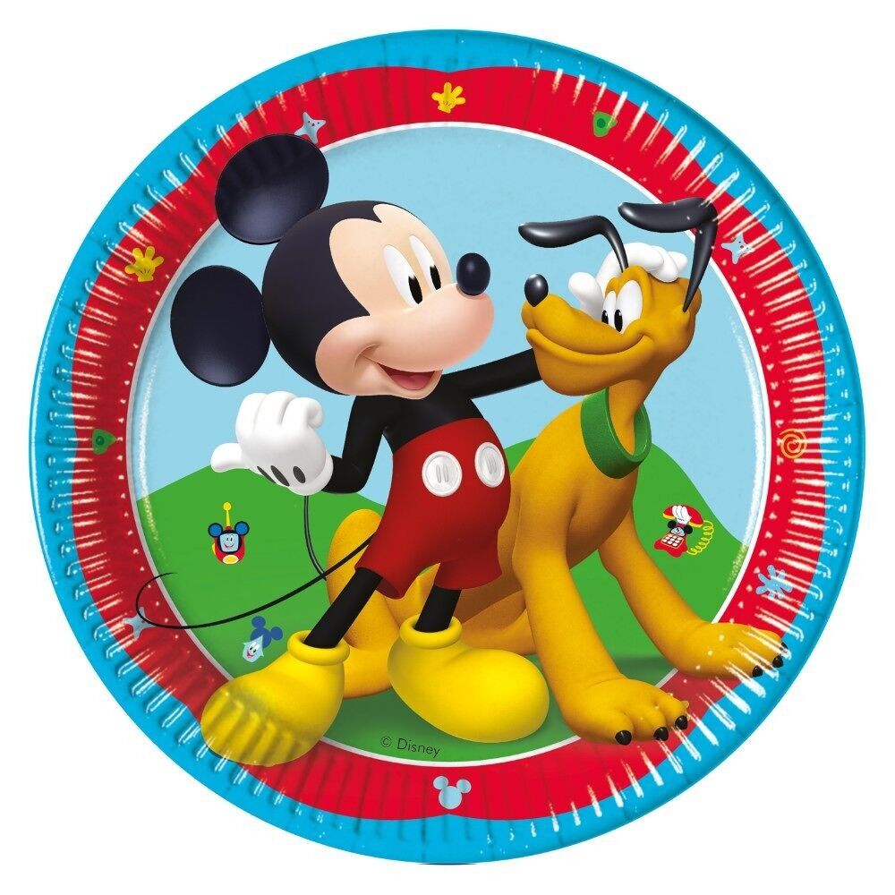 8 Pappteller mittel 20cm FSC - Mickey Rock The House