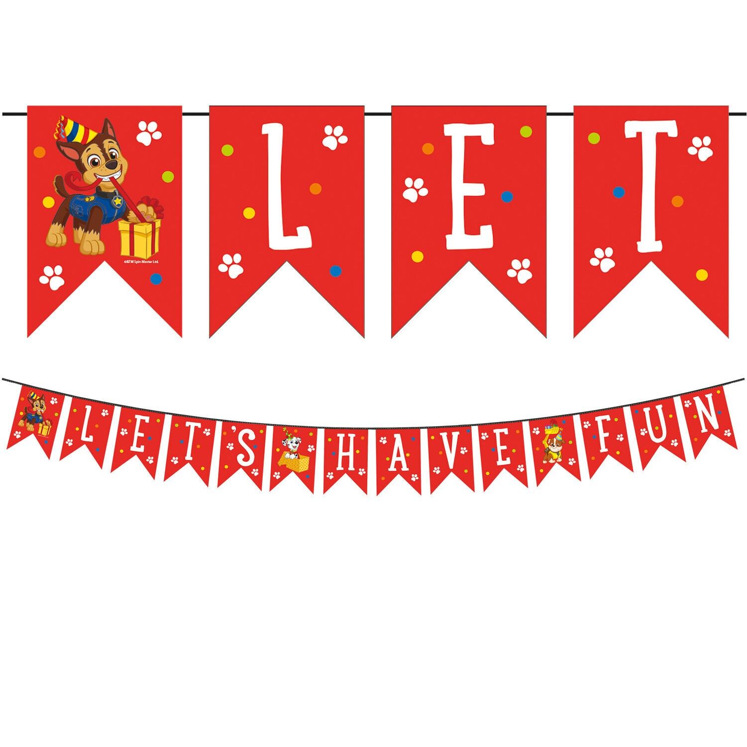 1 wiederverwendbares Buchstabenbanner – Paw Patrol – Rescue Heroes