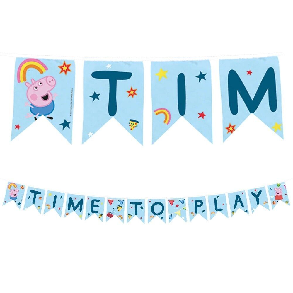 1 wiederverwendbares Buchstabenbanner – Peppa Pig Messy Play