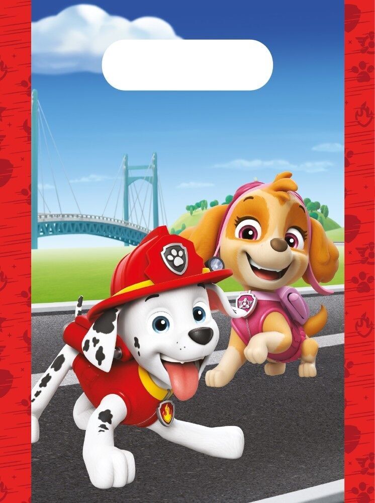 4 sacs de fête en papier FSC - Pat' Patrouille - Rescue Heroes