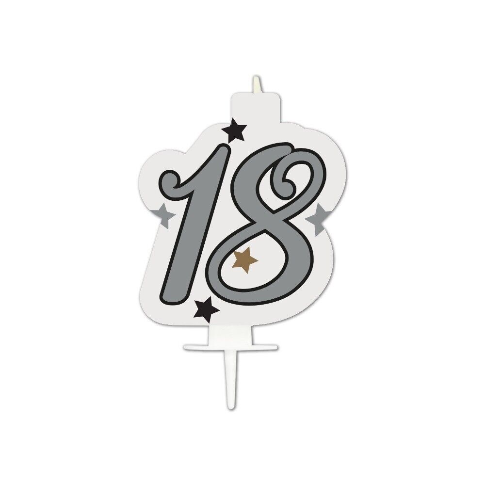 1 bougie d'anniversaire « 18 » - Milestone Joyeux anniversaire