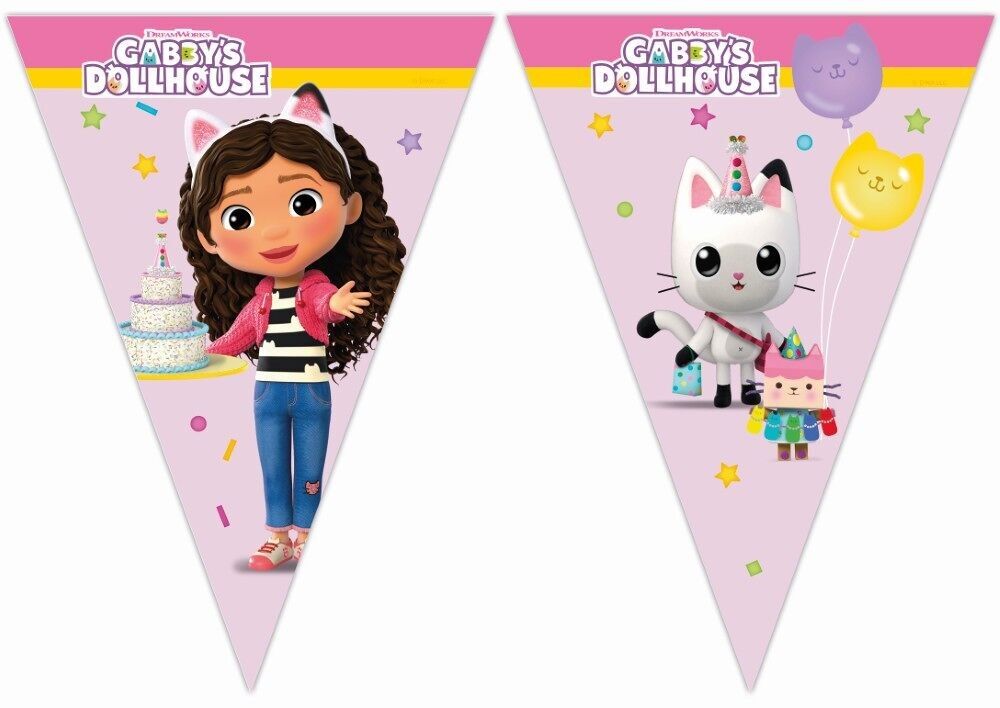 1 bannière drapeau triangulaire en papier FSC - Gabby's Dollhouse