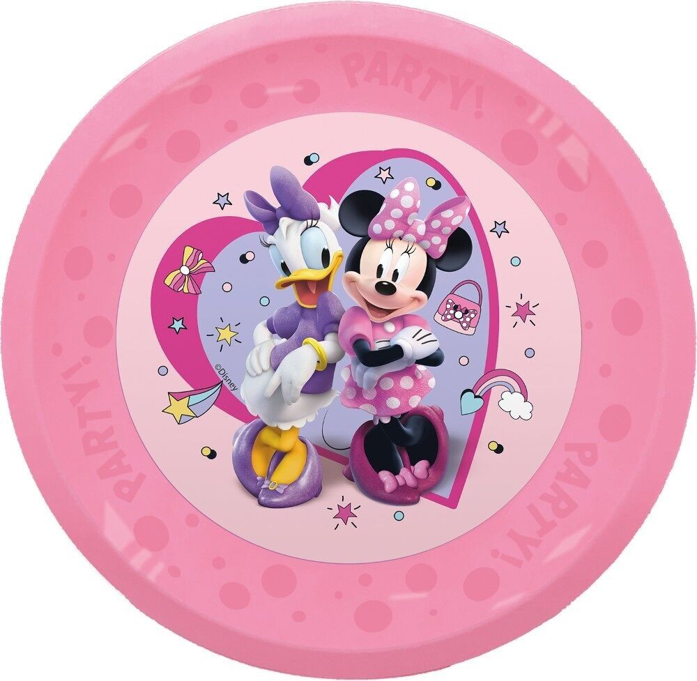 4 assiettes de fête réutilisables 21 cm - Minnie Junior