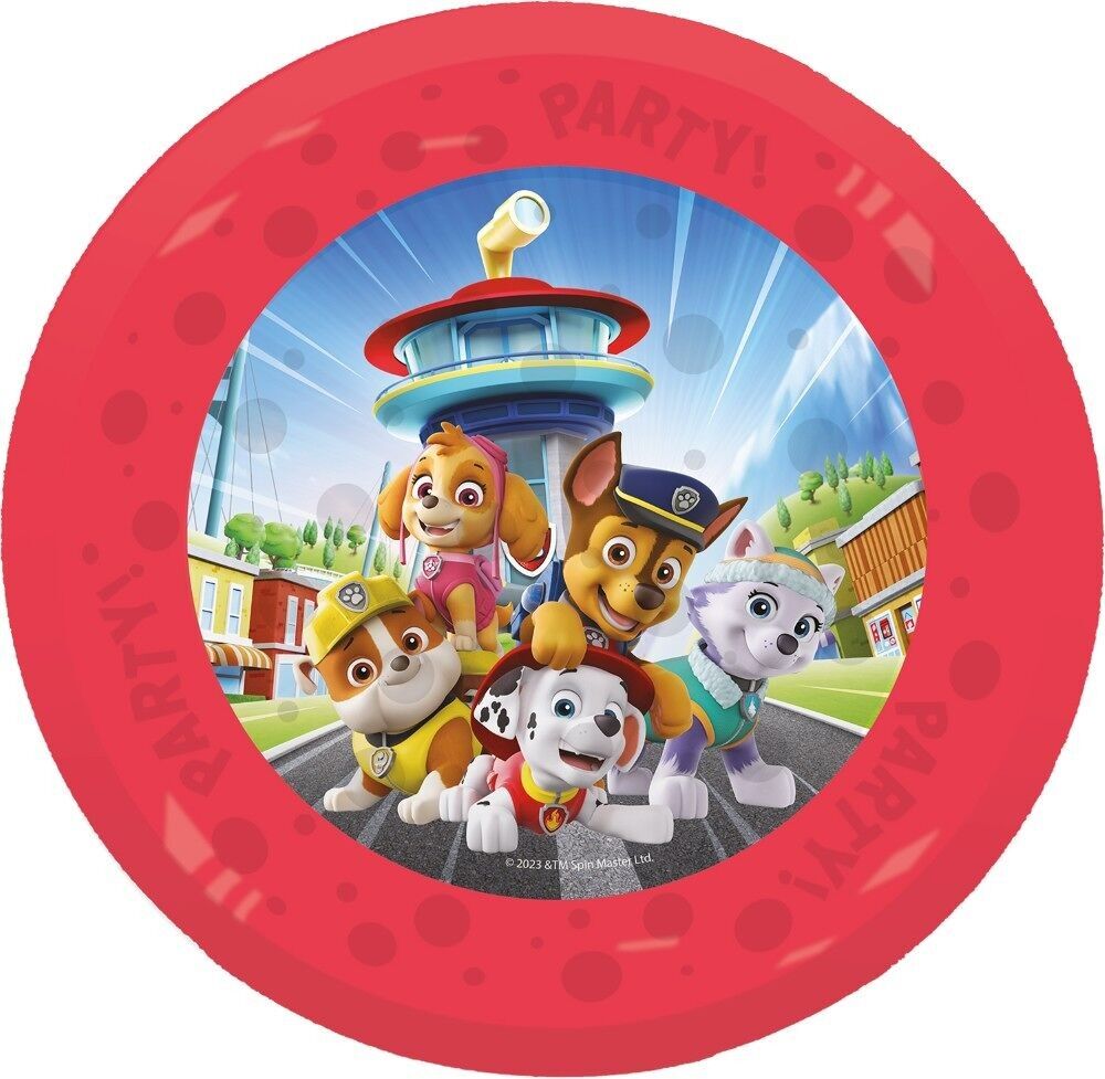 4 wiederverwendbare Partyteller 21cm - Paw Patrol - Rescue Heroes