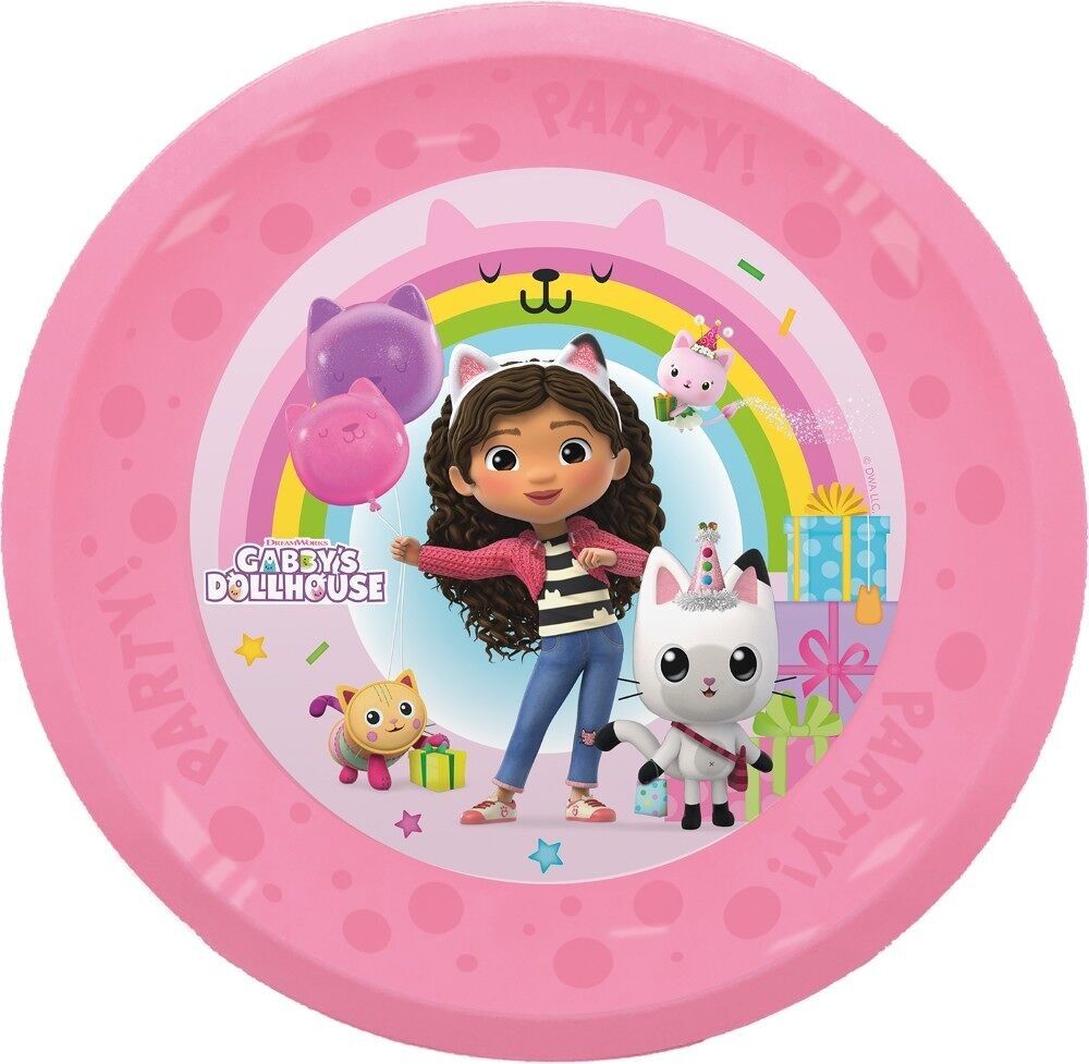 4 wiederverwendbare Partyteller 21 cm - Gabby's Dollhouse