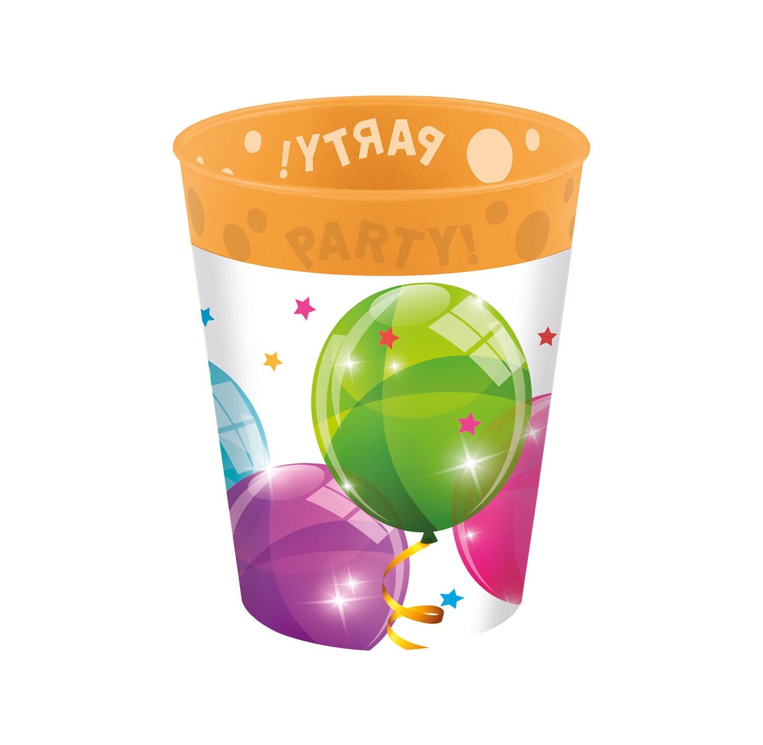 4 Reusable Party Cups 250ml - Sparkling Balloons