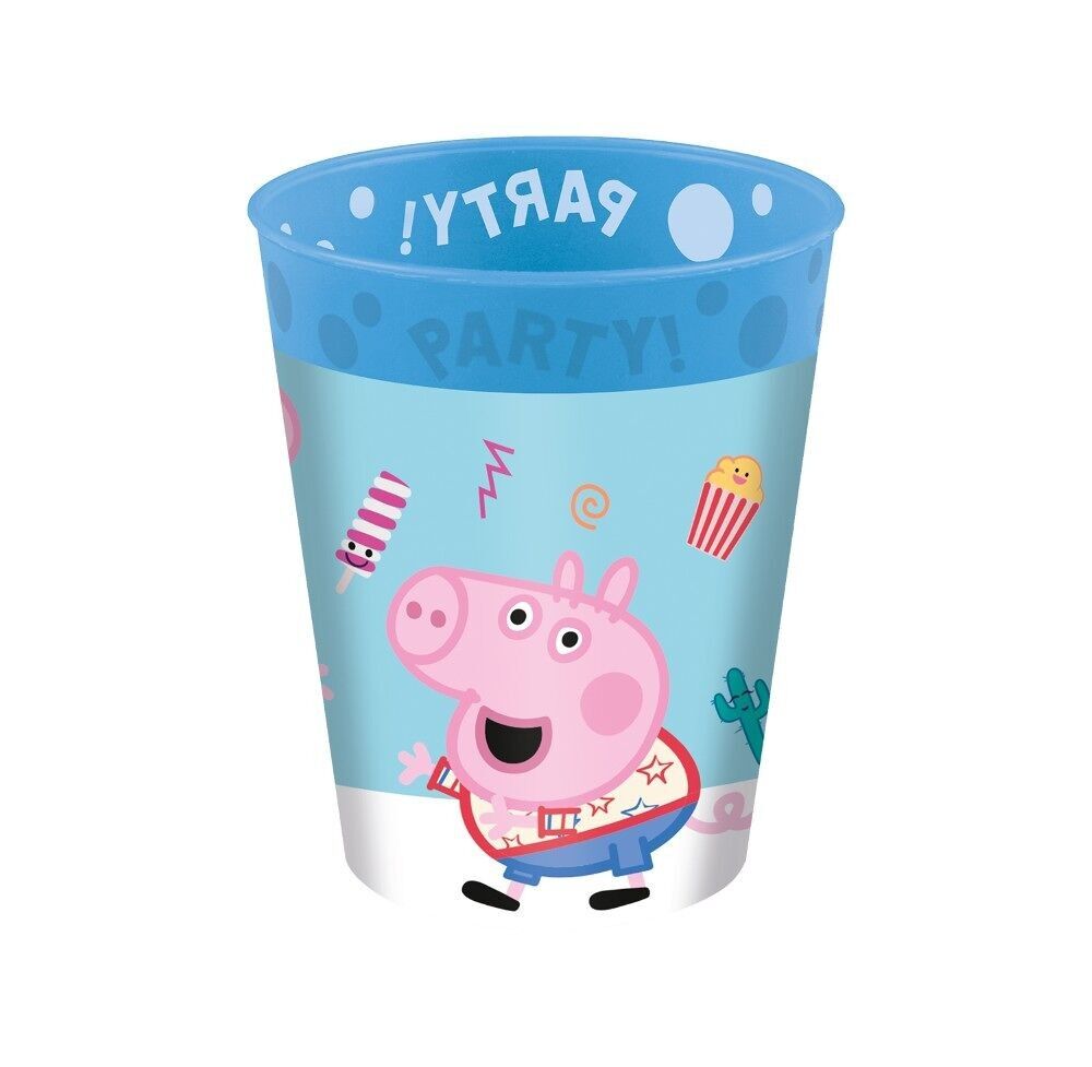 4 wiederverwendbare Partybecher 250 ml – Peppa Pig Messy Play
