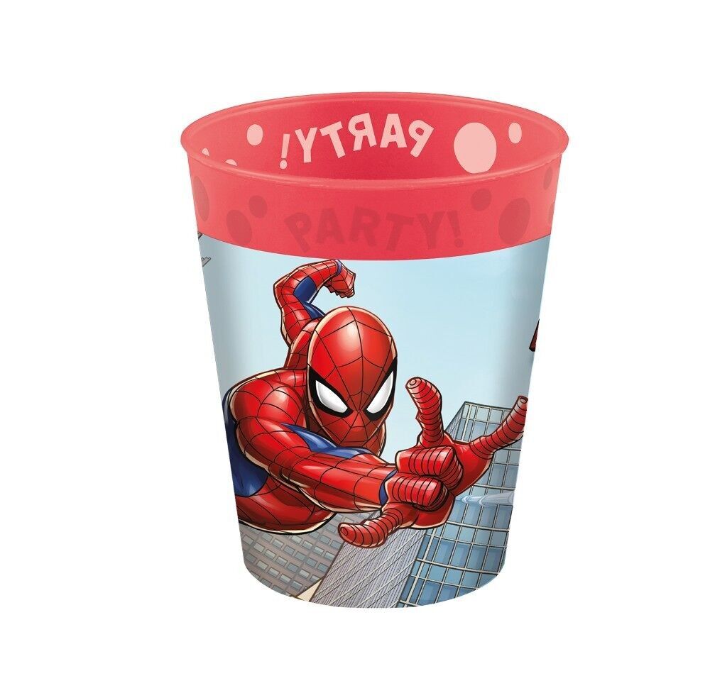 4 wiederverwendbare Partybecher 250 ml – Spider-Man Crime Fighter