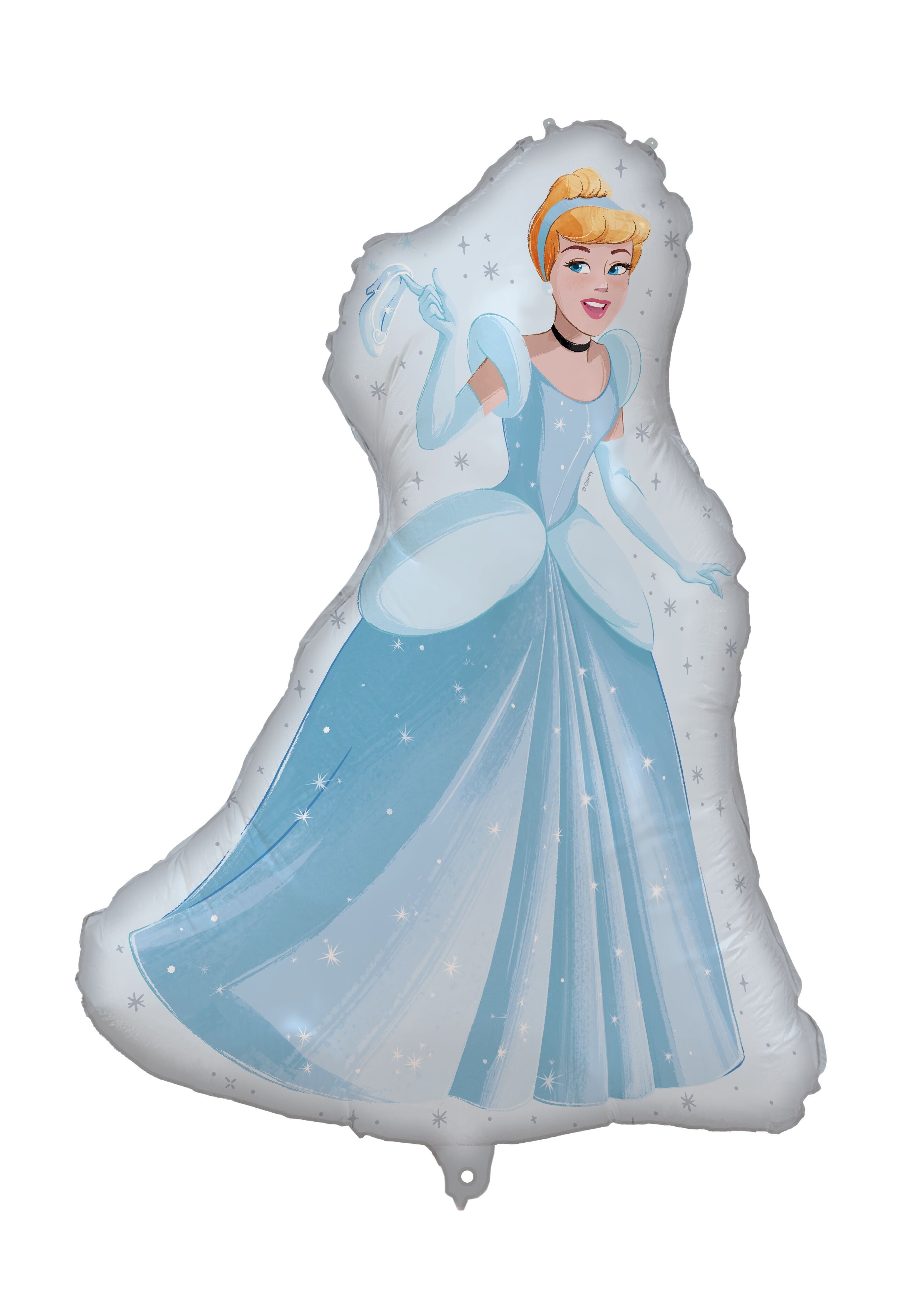 Folienballon Geformt 97x75 cm - Prinzessin Hellblau Full Body
