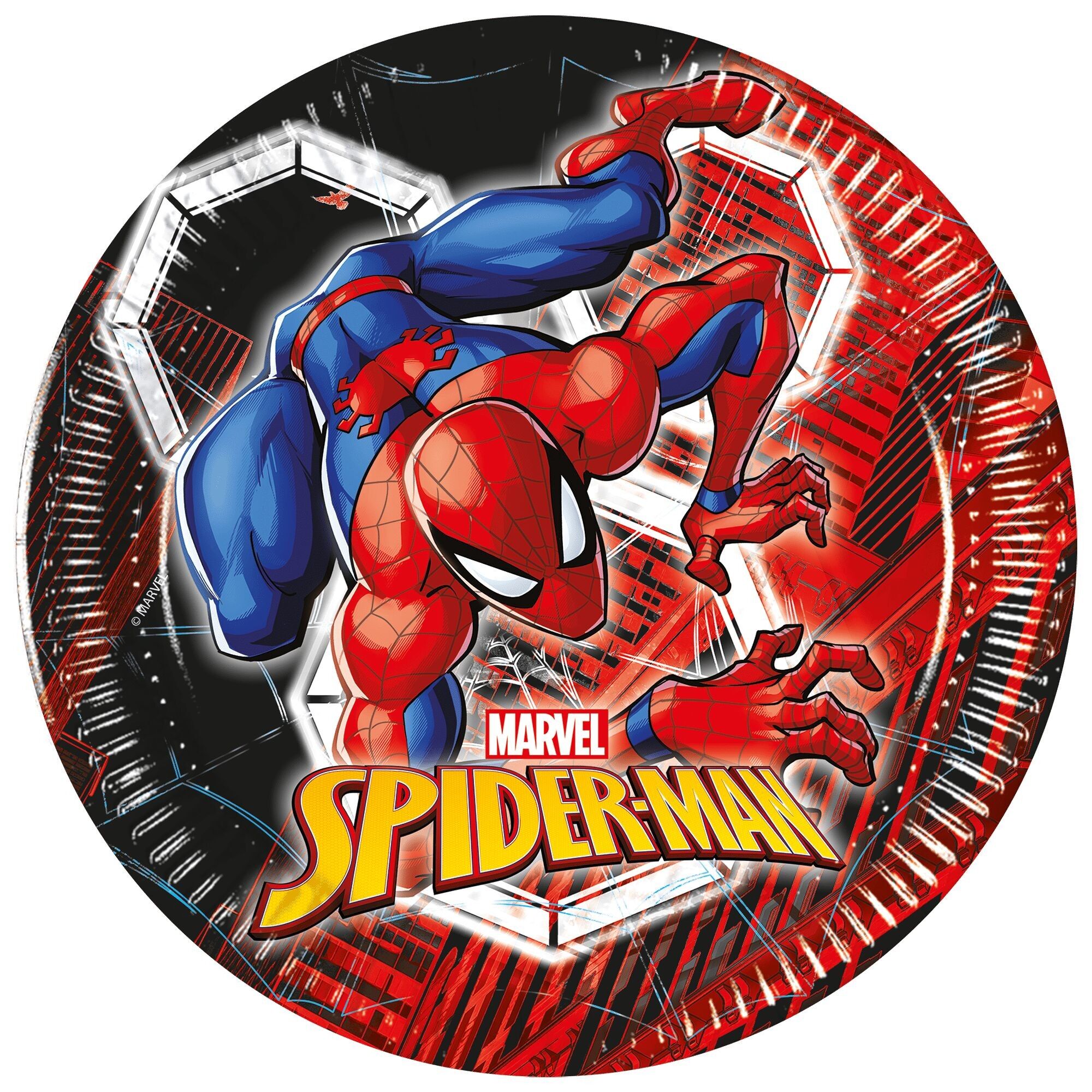 8 Pappteller 20cm FSC - Spiderman World of Web
