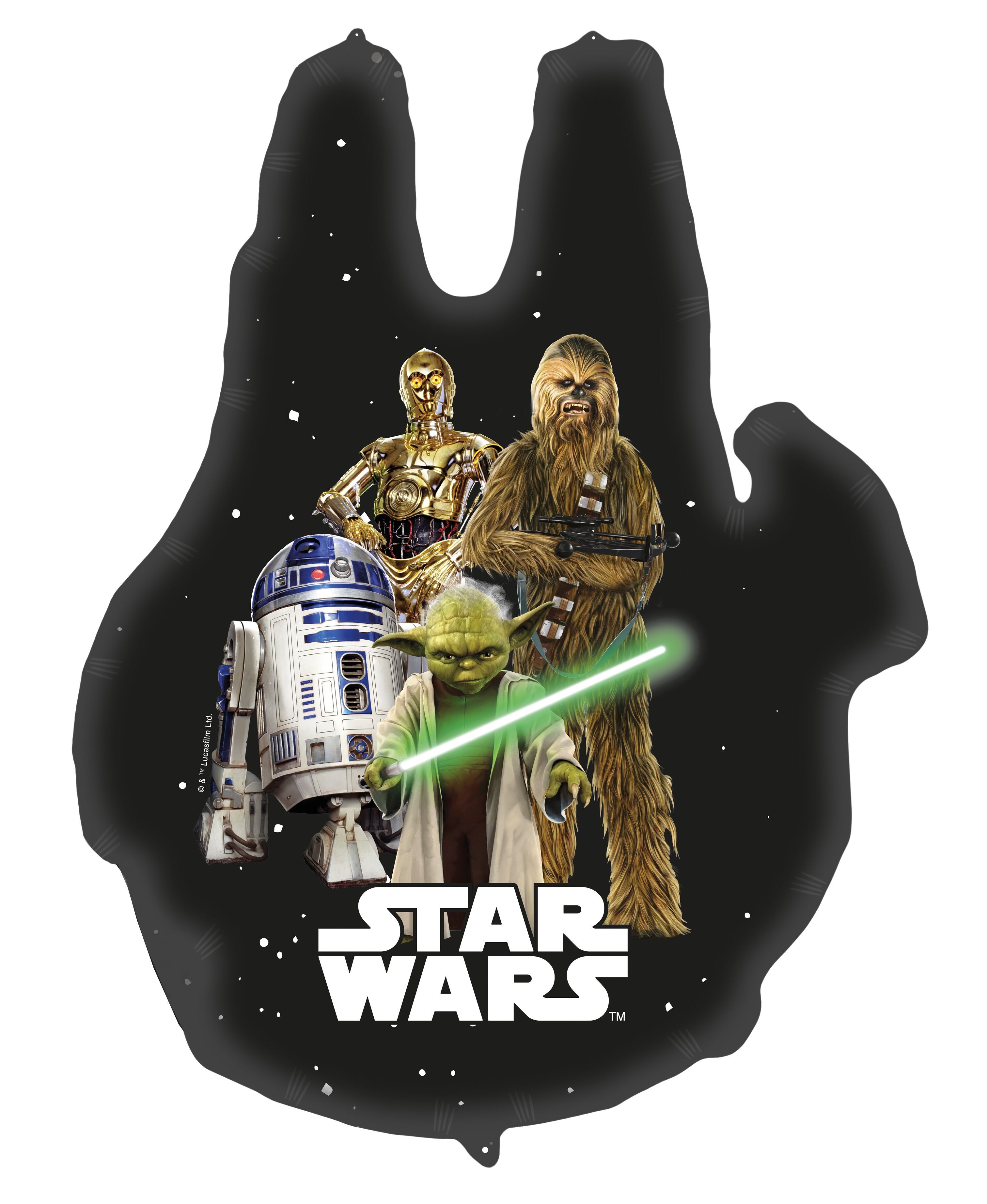 Folienballon geformt 101x84 cm - Star Wars
