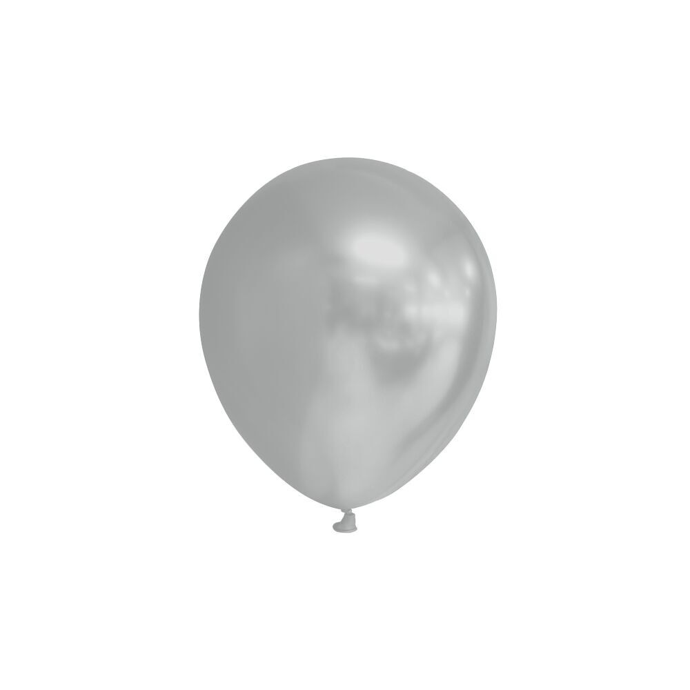 100 Ballons 5" Metallic Silber