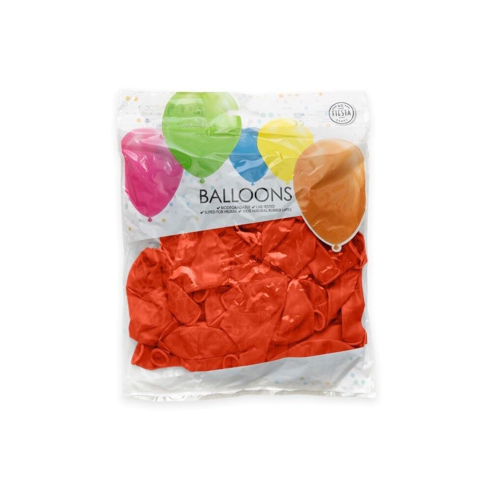 50 Balloons 12" red