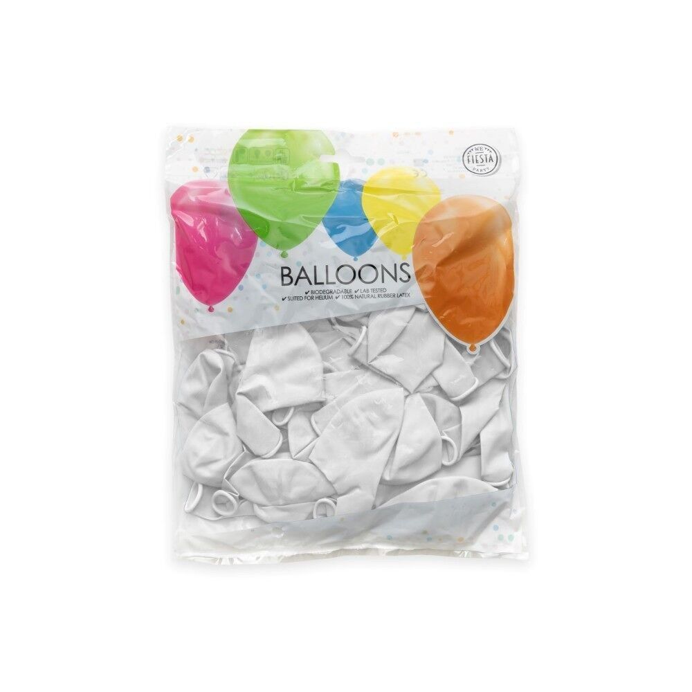 50 Luftballons 12" weiß
