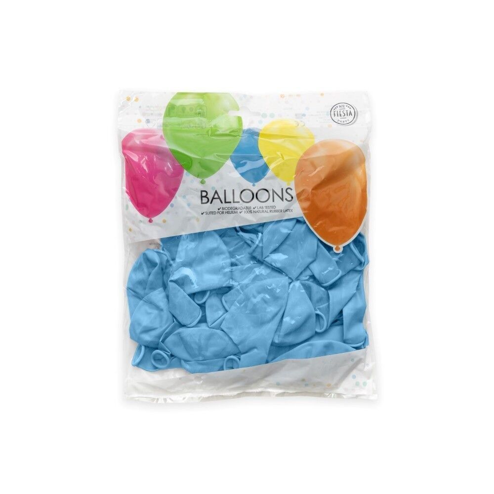 50 Luftballons 12" hellblau