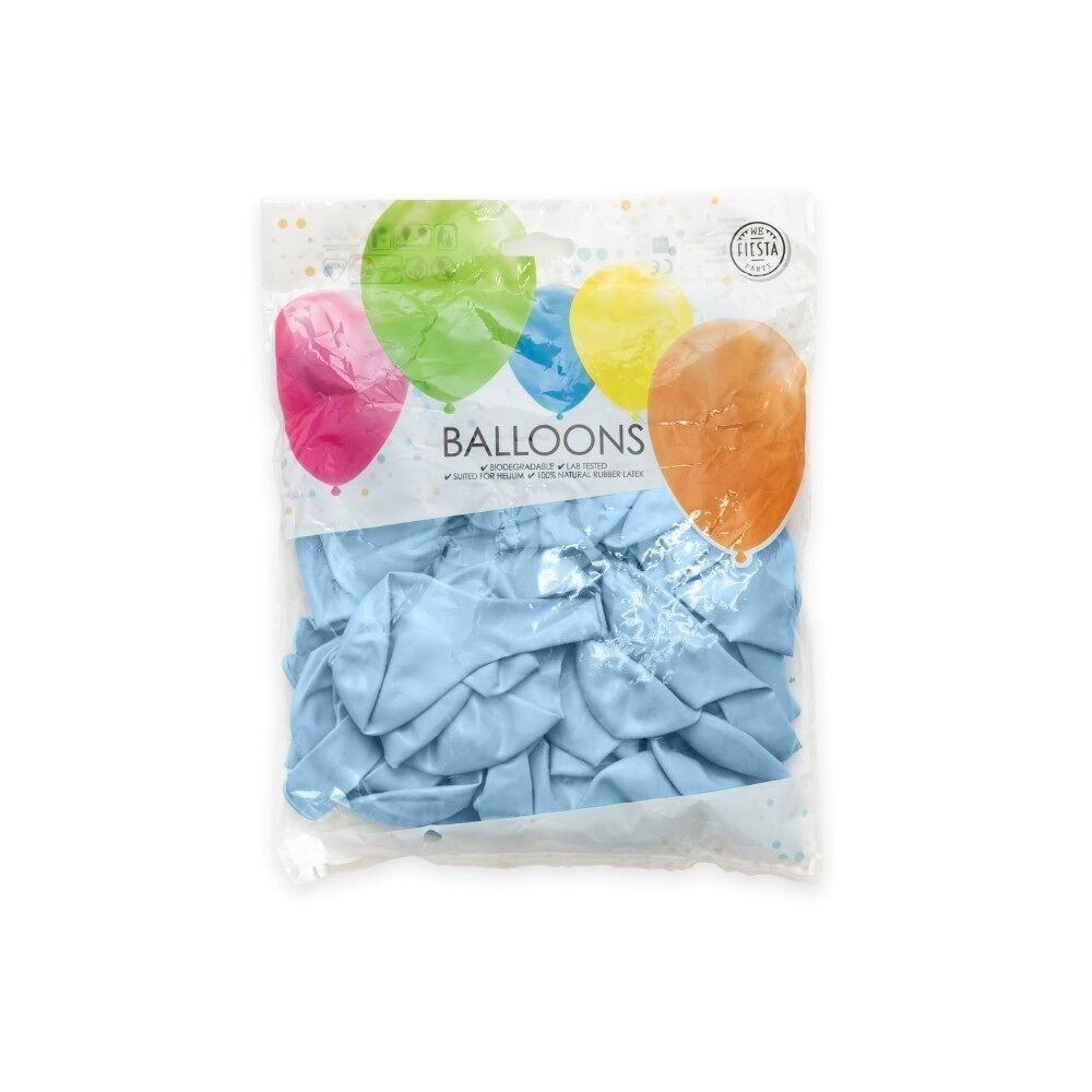 50 Luftballons 12" Perlmutt Hellblau