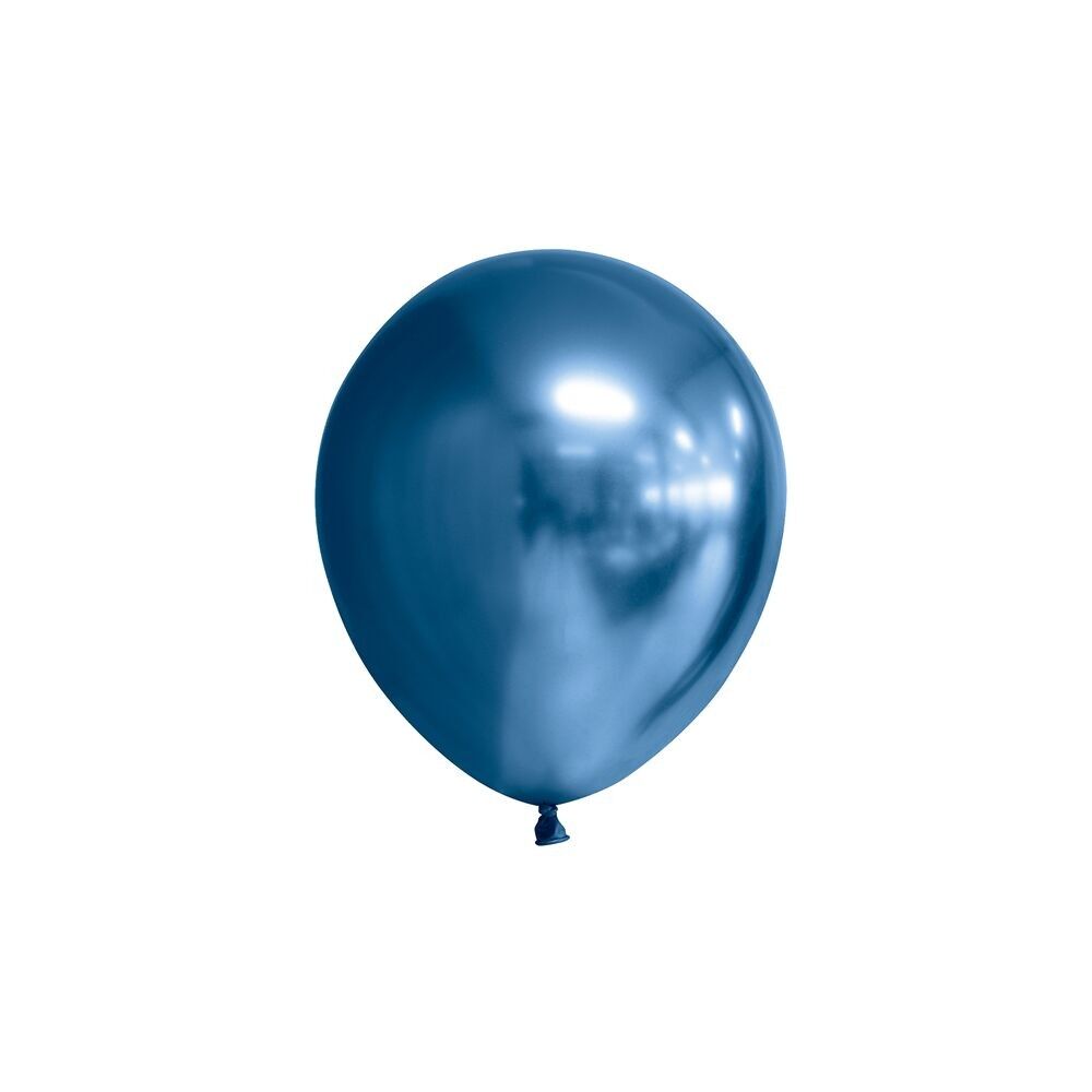 100 Spiegelballons 5" blau