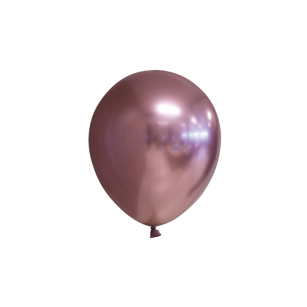 100 Spiegelballons 5" Roségold
