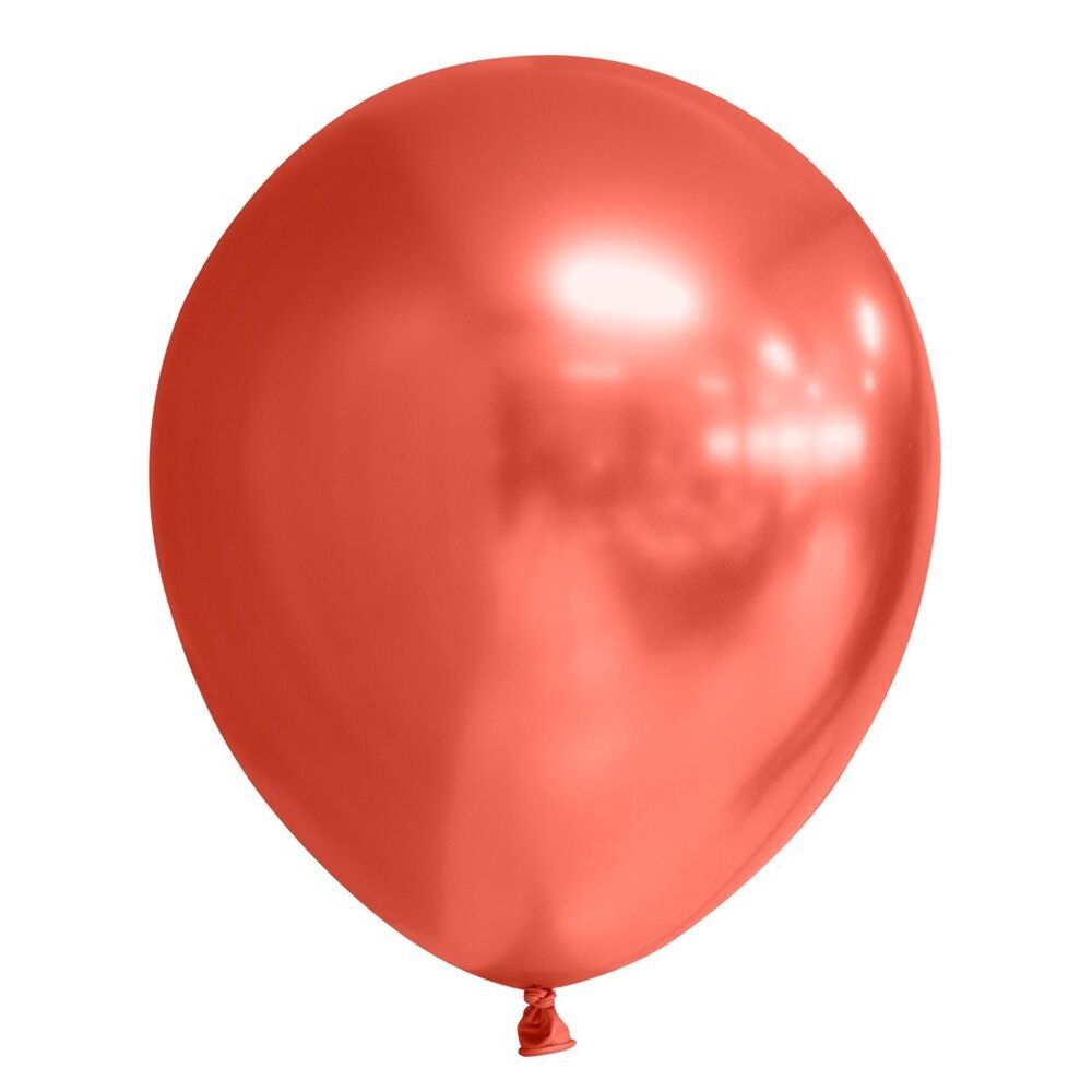 100 Mirror balloons 12" red