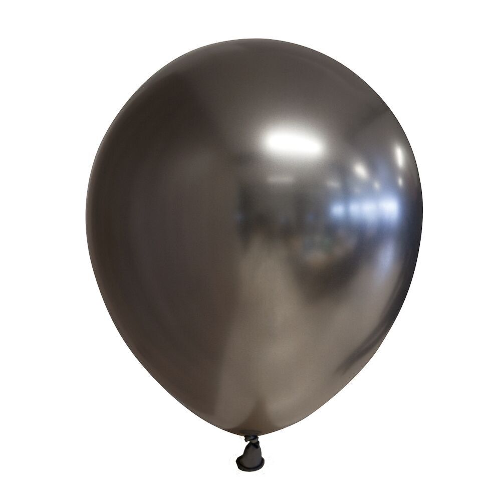 100 Spiegelballons 12" Space Grey