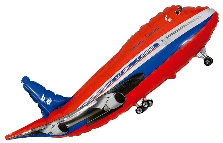 Folienballon 20 x 39'' Flugzeug Rot