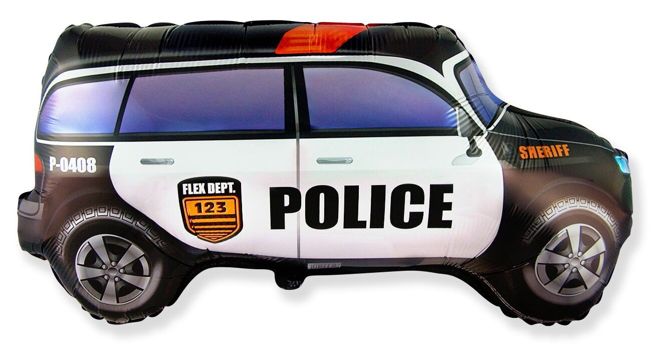 Folienballon 19 x 33'' Polizeiauto