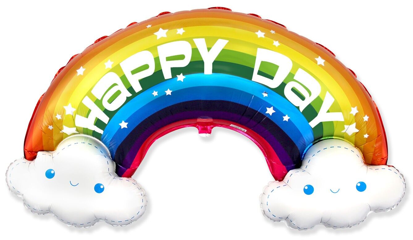 Folienballon 14 x 39'' BD Regenbogen