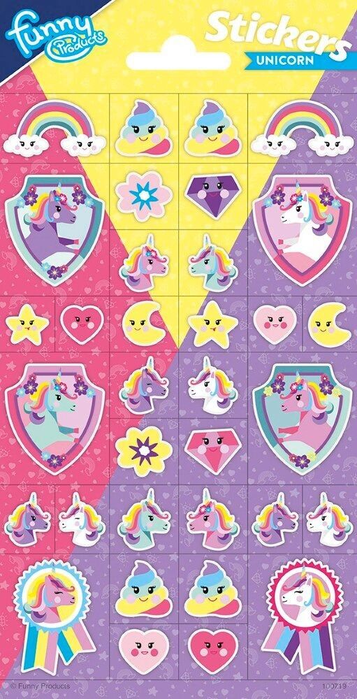 Glitzer Sticker Einhörner 5