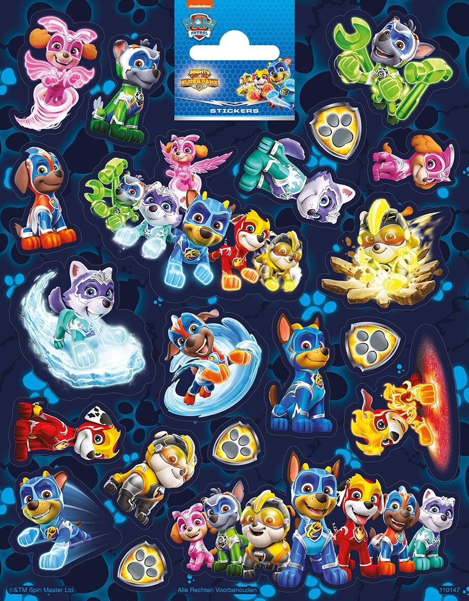 Grands autocollants Paw Patrol - Mighty Pups