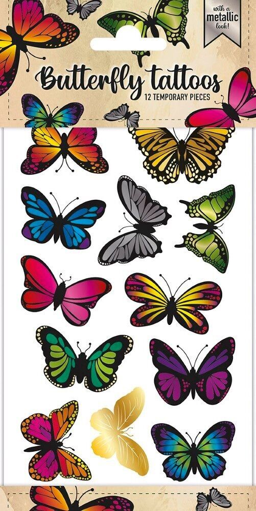 Tatouages métalliques - Papillon