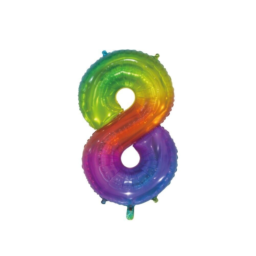 Folienballon 30" Nr. 8 transparenter Regenbogen