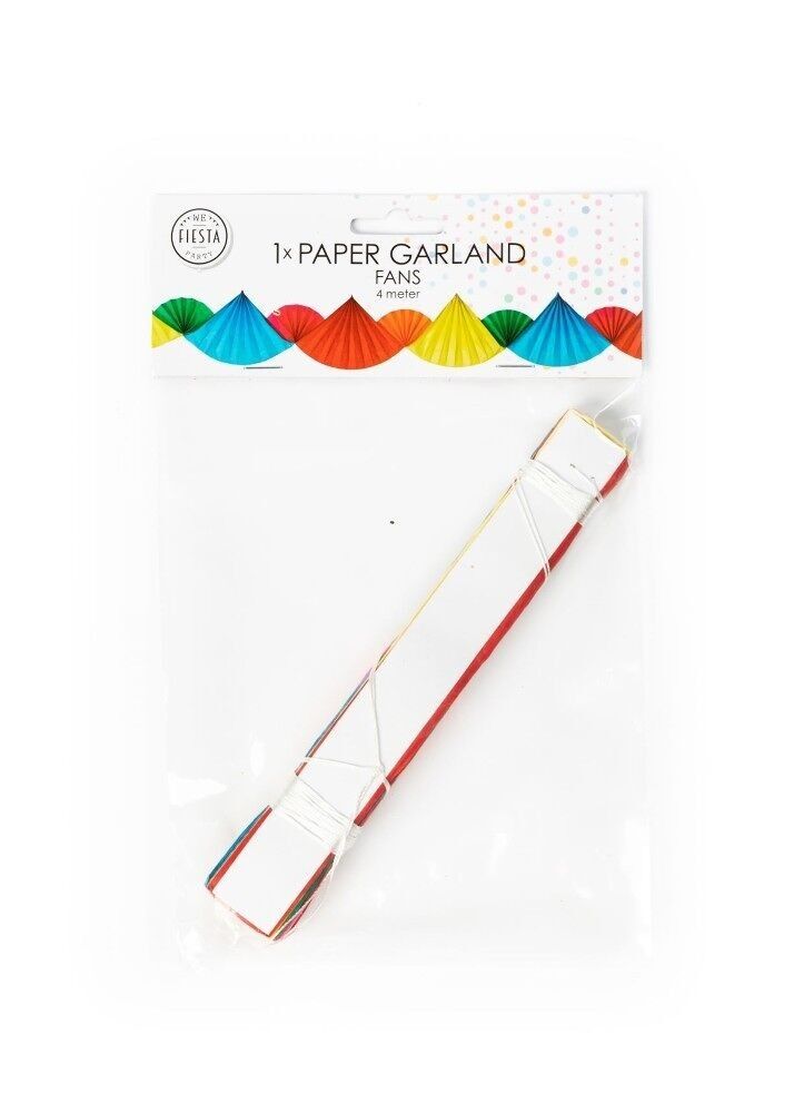 Papiergirlandenfächer Multicolor 4m