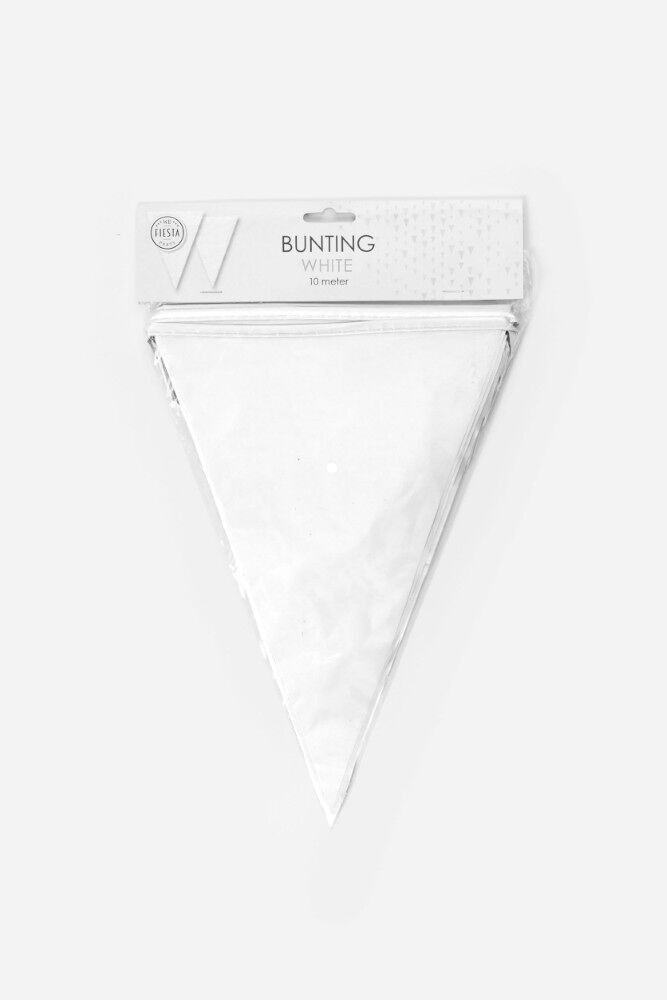 Wimpel PE 10m weiß Größe Fahnen: 20x30cm