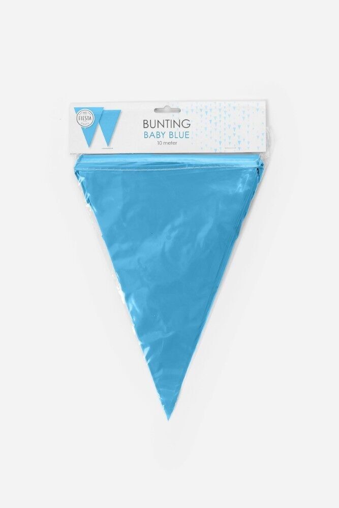 Bunting PE 10m babyblau Größe Fahnen: 20x30cm
