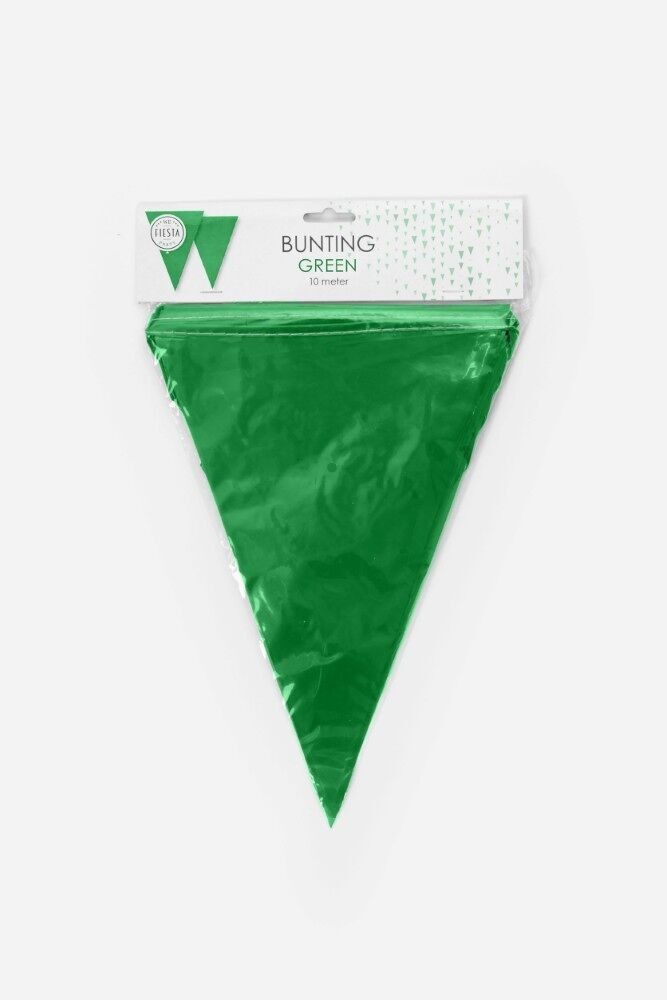 Wimpel PE 10m grün Größe Fahnen: 20x30cm
