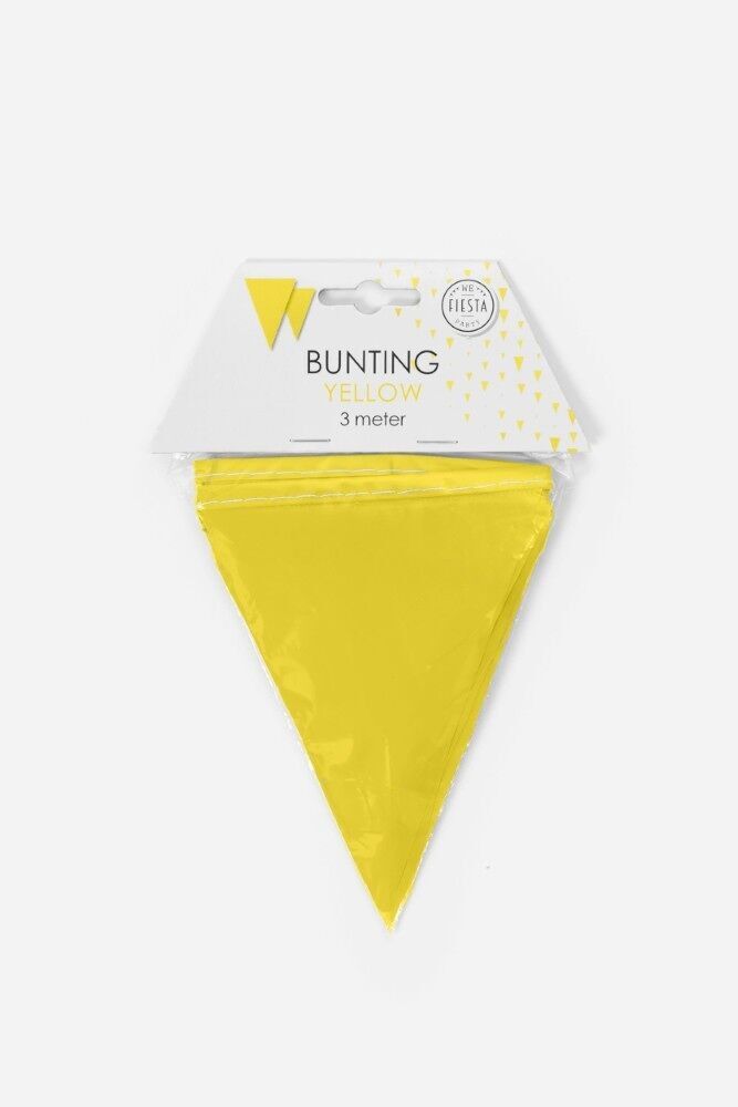 Bunting PE 3m gelbe Flaggengröße:10x15cm