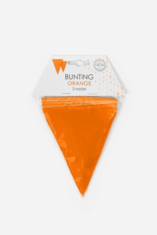 Bunting PE 3m orangefarbene Flaggen: 10x15cm