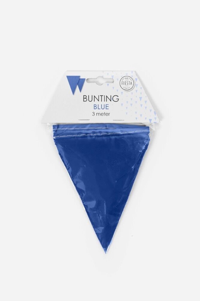 Bunting PE 3m blaue Flaggen: 10x15cm