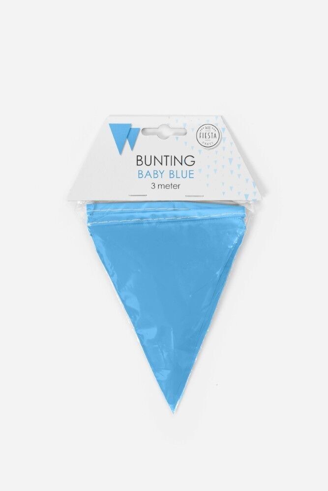 Bunting PE 3m babyblaue Größe Flaggen: 10x15cm