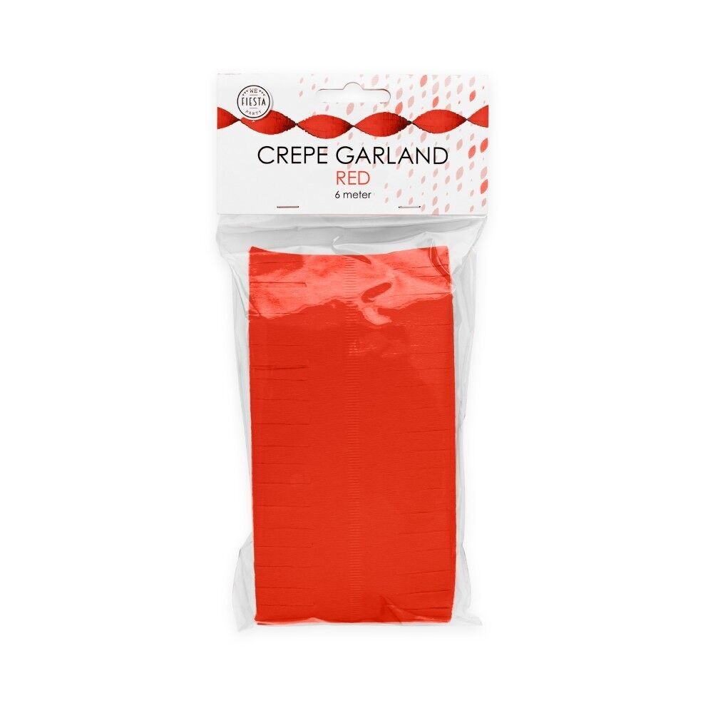 Crepe Girlande 6m rot