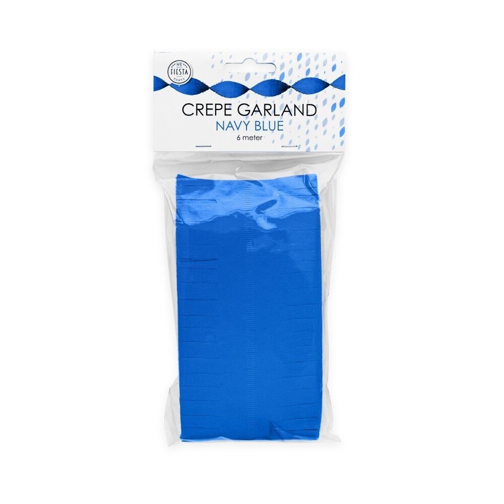 Crepe Girlande 6m marineblau