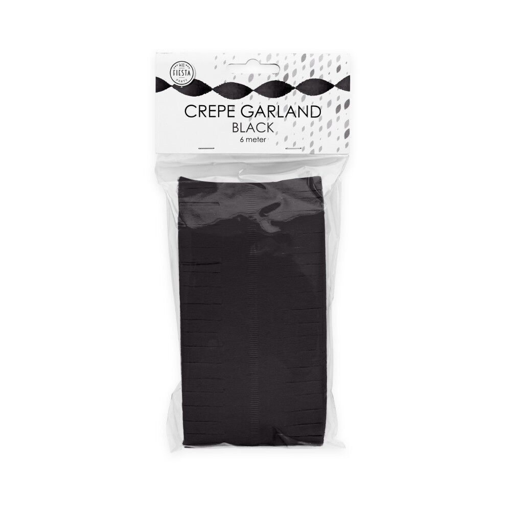 Crepe Girlande 6m schwarz