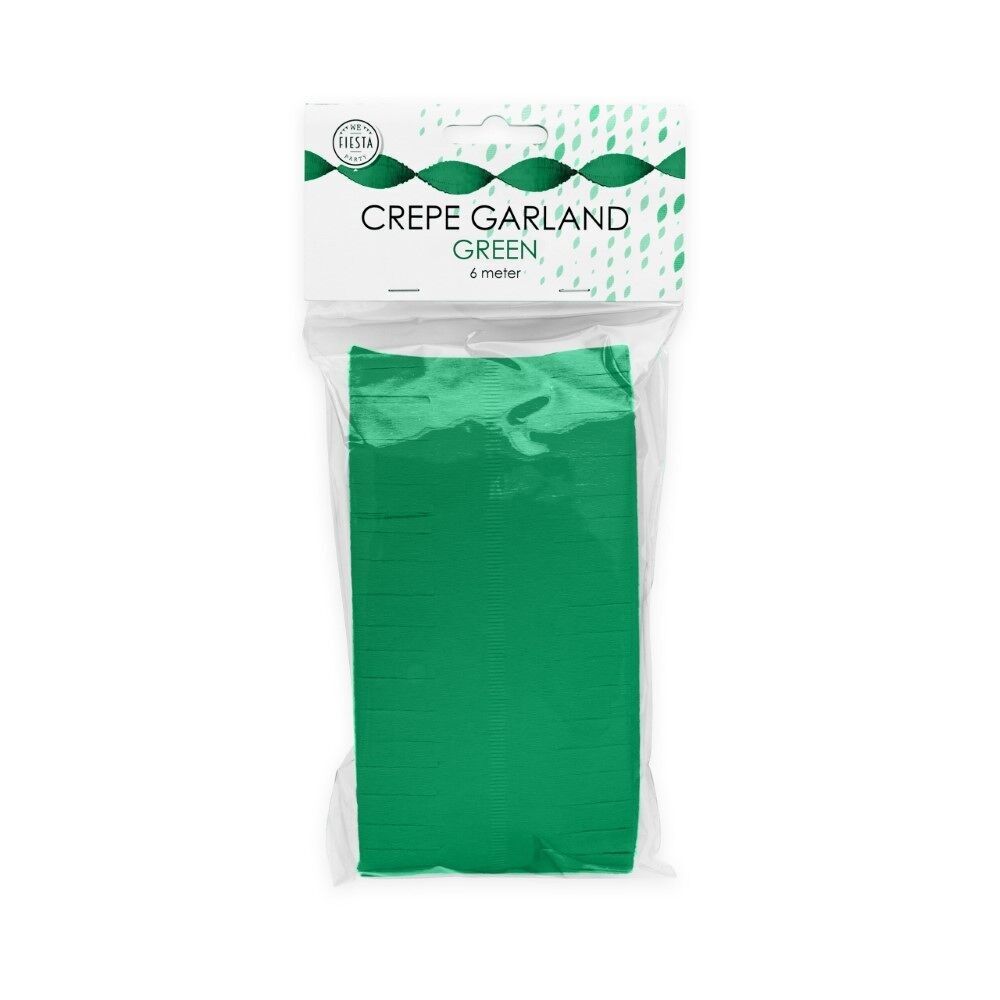 Crepe Girlande 6m weihnachtsgrün