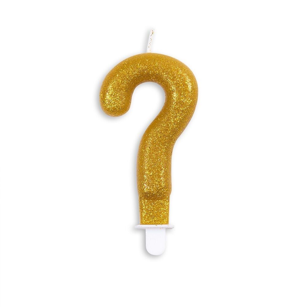 Kuchenkerze Glitzer Gold ?
