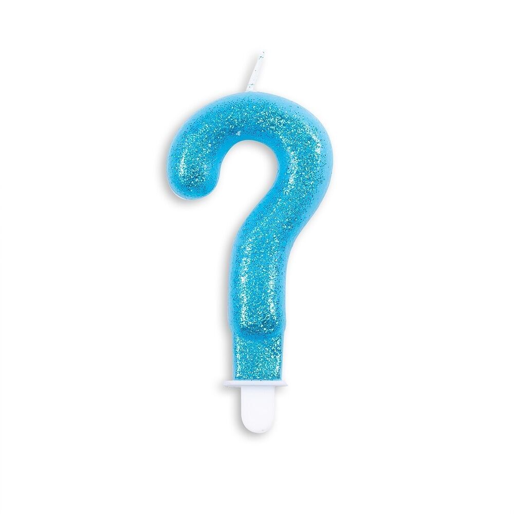 Tortenkerze Glitzer blau ?