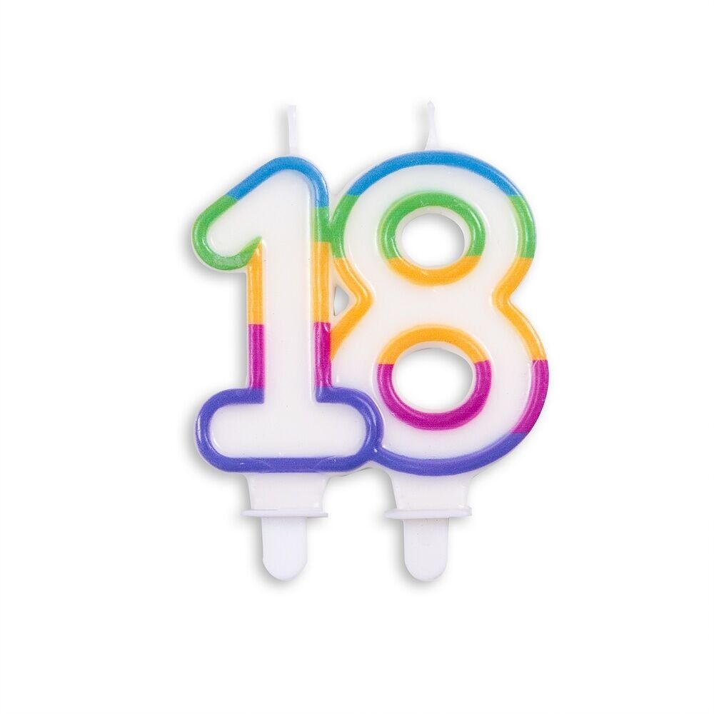 Kuchenkerze mehrfarbig Nr.18
