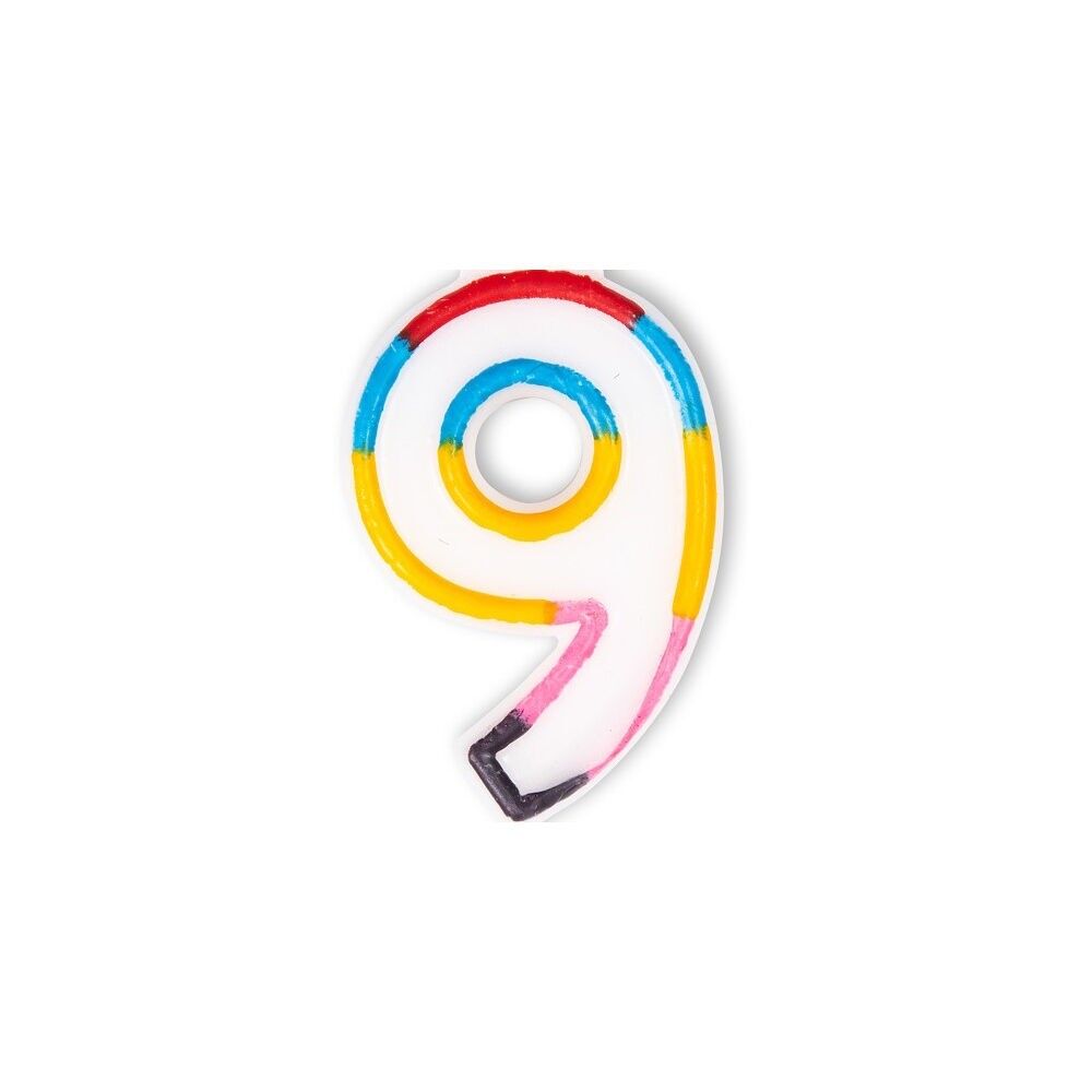 Bougie à gâteau multicolore n°9